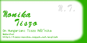 monika tiszo business card